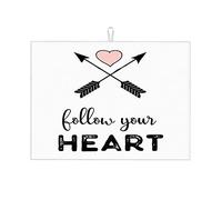 Tappetini da cucina rosa per il bancone, motivo: coppia di amanti, a forma di cuore, bianchi, decorazione da cucina, grandi, 18 x 24 pollici