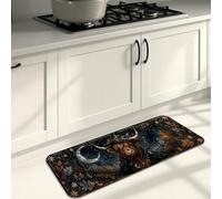 Tappetini da cucina rustici per pavimento, design vintage con foresta morbida, imbottiti, comodi, lavabili, per cucina, lavanderia, bagno, 40,6 x 119,6 cm