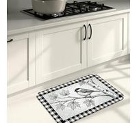 Tappetini da cucina rustici vintage per pavimenti modelli di cervi e uccelli imbottiti comodi lavabili per lavelli da cucina lavanderia bagno 20 x 31 pollici