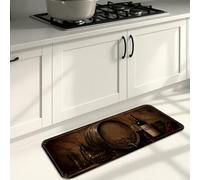Tappetini da cucina vintage a tema vino, stile antico, imbottiti, comodi, lavabili, decorativi, per lavelli, sala da pranzo, bar, 40,6 x 119,6 cm