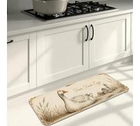 Tappetini da cucina vintage per pavimento, design rustico con galline e uova, morbidi tappetini imbottiti a molla, comodi e lavabili, per lavelli da cucina, lavanderia e bagno, 40 x 119 cm