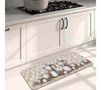 Tappetini da cucina vintage per pavimento, stile rustico con caffè preparato, antiscivolo, imbottiti, lavabili, decorativi, per lavelli da cucina e lavanderia, 40 x 119 cm