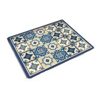 Tappetini Di Protezione Per Lavatrice 50X60cm Vintage Checkered Printed Washing Machine Cover Pad, Quick-Dry Absorbent Protective Top Mat For Washer And Dryer Per Lavatrice(Blue Plaid)