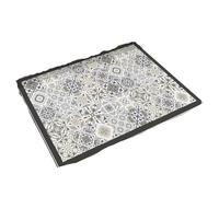 Tappetini Di Protezione Per Lavatrice 50X60cm Vintage Checkered Printed Washing Machine Cover Pad, Quick-Dry Absorbent Protective Top Mat For Washer And Dryer Per Lavatrice(Grey Plaid)