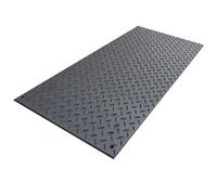 Tappetini di Protezione Pesanti per Cantieri | HDPE Pesante, Antiscivolo, Antiruggine, Compatibile con Escavatori(244x122cm/8x4ft-7mm)
