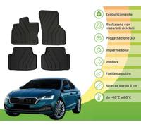 Tappetini Ecologici Con Materiali Riciclati Per Skoda Octavia 4 Dal 2019