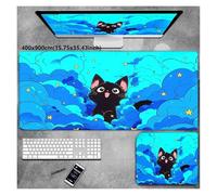 Tappetini for mouse Kawaii Caiyun Cat Accessori for PC Tappetino da scrivania Protezione for computer Gamer Sottomano(2,400x900x2mm)