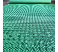 Tappetini for pavimenti commerciali/per scantinati/capannoni/camper, tappetini in gomma resistenti e riutilizzabili, facili da tagliare(Green,1.4x5m/4.6x16.4ft)