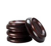 Tappetini for pianoforte verticali Coppe for rotelle 4 pezzi in legno massello insonorizzate antiurto e resistenti all'umidità con tappetino in EVA Per Pianoforti, Divani, Letti(Brown)