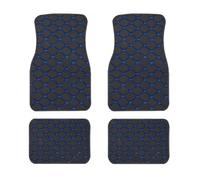 Tappetini Gomma Universali Tappetini per auto in similpelle di dimensioni universali per tutti i modelli di auto per A5 A6 A6L A7 A8 A8L Accessori per auto(Black Blue 4 PCS)