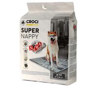 TAPPETINI IGIENICI PER CANI 57X84 CM 30 PZ TRAVERSE ASSORBENTI SUPER NAPPY