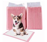Tappetini Igienici per Cani per Animali Domestici E Cuccioli,Training Pad Addestramento Cane, Traversine Pannolini per Cani,Super Assorbenti per Gatti Anti Odore, Rosa,33 X 45cm (100 Pack)