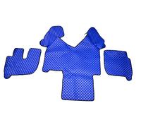 Tappetini In Eco-Pelle Blu Per Iveco Stralis 2003 - 2013 Guida A Sinistra