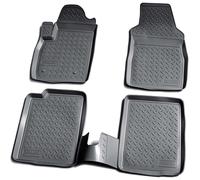 Recambo - Tappetini in gomma 3D compatibili con Fiat Panda, Tipo 169, anno di costruzione 2003-2012, su misura, con bordo, colore nero
