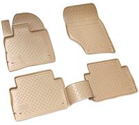 Tappetini in Gomma 3D su Misura con Bordo Beige per Audi Q7 Tipo 4L 2005 - 2015