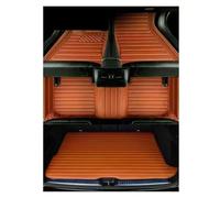 Tappetini in Gomma Antiscivolo Per Alfa Per Romeo Per Giulia 2015 2016 2017 2018 2019 2020 2021 Tappetino Per Auto In Pelle Artificiale Personalizzato Accessori(Brown 4 PCS)