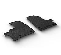 Tappetini in Gomma Compatibile con Ford Transit Custom Furgon/Kombi 2018-2022 (Automatico) (Profilo G 2-Parti + Clip di Montaggio)