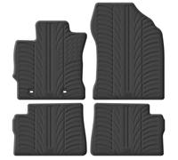 Tappetini in Gomma Compatibile con Toyota Auris HB/Touring Sport/Hybrid 2012- (Profilo T 4-Parti + Clip di Montaggio)