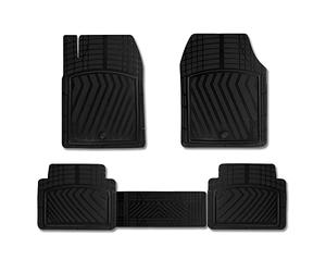 Tappetini in gomma compatibili con Alfa Romeo Stelvio, tappetini auto 3D, colore nero
