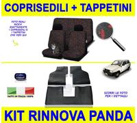 Tappetini in gomma con coprisedili fodere per Panda 4x4 1986>2003 trekking set