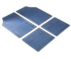 Tappetini in gomma New Style blu nero, tagliati a misura