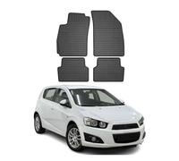 Tappetini in gomma per auto compatibili con Chevrolet Aveo T300 2011-2016 OMAC Adatta 3D Nero