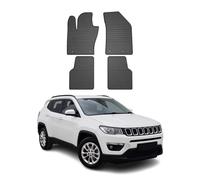 Tappetini in gomma per auto compatibili con Jeep Compass II MP552 2016-2020 OMAC Adatta 3D Nero