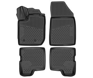 Tappetini in gomma per auto su misura per Dacia Duster (HM) 10/2017-2024, adatto alla versione del modello senza maniglia per il tappo del serbatoio sul pavimento