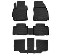 WALSER Tappetini in gomma per auto XTR su misura compatibile con Mazda 5, 7 posti (CW) 2010 - Oggi, Tappetini auto antiscivolo, protezione vano piedi