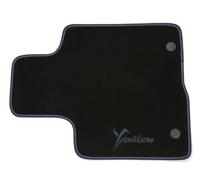TAPPETINI IN MOQUETTE PREMIUM per lancia Ypsilon con impunture e ricamo logo ''Ypsilon''blu