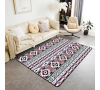 Tappetini In Moquette, Stampa 3D Strisce Di Trama Geometrica Retrò, Varie Dimensioni Tra Cui Scegliere, Cameretta Per Morbida E Spessa Flanella 50 X 80 Cm - Pulizia Facile - Po /9622227040482