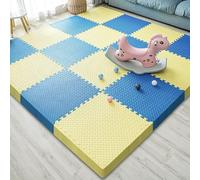 Tappetini in Schiuma di Peluche, Tappetino for esercizi anti-fatica ad alta densità, 12 pollici x 12 pollici, tappetino for palestra domestica(Style4,16pcs)