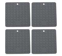 Tappetini in Silicone Riutilizzabili 17.8cm Antiscivolo(grey) | Materiale silicone per sicuro, riutilizzabile ed ecologico, antiscivolo per efficace, protegge i per mobili dal calore