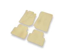 Mossa Premium tappetini auto in velluto compatibili con Mercedes-Benz CLK A208, C208 (1996-2003) - tappeti auto - beige