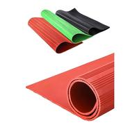 Tappetini isolanti elettrici in Gomma per Uso Commerciale, Resistenti e tagliabili, per Pavimenti di Sicurezza per sottostazioni e officine, Rosso 50x50x0,5 cm, Maggiore Protezione elettrica