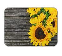 Tappetini Lavandino Girasole Giallo Vintage Woode Tappetini Per Lavello Cucina Assorbenti Tappetino Lavello 41X46cm Per Sgocciolatoio, Accessori Da Cucina, Piatti
