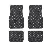 Tappetini Macchina Per TOYOTA Per Auris Per Avensis Per Crown Per 4Runner Per Harrier FJ Per Cruiser Tappetini In Similpelle Marca Dimensioni Standard Tappetini Auto(Black Beige 4 PCS)