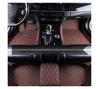 Tappetini macchina Tappetini Per Auto In Pelle Per VW Golf 7 Per Gti Accessori Auto Tappetino In Pelle Per Interni Auto Moquette(Marrone scuro)