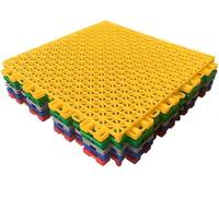 Tappetini modulari ad incastro for esterni, piastrelle for patio, marciapiede finto, gabbia for cani, piscina, campo sportivo(Green)