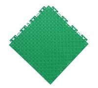 Tappetini modulari ad incastro per garage con fori di scarico, piastrelle antiscivolo per esterni, per lavaggio auto, patio e piscina, 25 x 25 cm, 64 pezzi (colore rosso)