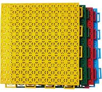 Tappetini modulari ad incastro, piastrelle for campi sportivi fai da te for esterni, tappetini a drenaggio rapido for giardino, animali domestici, terrazza, garage, patio, 16 pezzi(Light Blue)