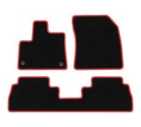 Tappetini moquette Toyota ProAce City dal 2018 multispazio 3pz Nero/Rosso CARLUX
