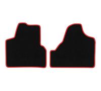 Tappetini moquette Toyota ProAce I 2013-2016 veicolo commerciale 2pz Nero/Rosso