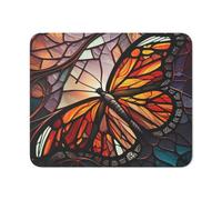 Tappetini Mouse, Butterfly Stained Glass Gaming Mousepad Antiscivolo Tappetino Mouse Gaming Antisfilacciamento Tappetino Per Il Mouse Da Gioco Per Gamers Laptop 25X30Cm