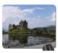 Tappetini Mouse, Castle Eilean Donan Scotland Loch Highlands Mouse Pad Pratica Tappeto Mouse Bordi Cuciti Tappetino per Mouse per Ufficio Computer 25X30Cm