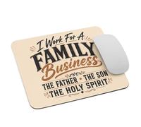 Tappetini Mouse I Work for A Family Business Holy Trinity Christ Tappetino | per il Mouse PC 25x30cm Bordi Cuciti Gaming Mousepad Confortevole Tappeto Mouse Laptop Computer