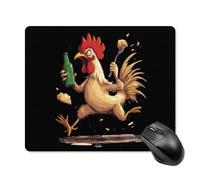 Tappetini Mouse Kung Fu Cock Rooster with Beer Tampone per Mouse PC 25x30cm