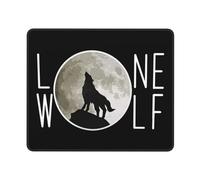 Tappetini Mouse Lone Wolf Moon 25X30Cm Portatile Tappetino per Mouse Durevole Mousepad per Ufficio Laptop