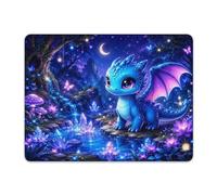 Tappetini Mouse Magical Dragon By The Enchanted Pond Tappetino per il | Mouse Notebook 25x30cm Antiscivolo Gaming Mousepad Bordi Cuciti Tappetino Mouse PC Laptop