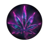 Tappetini Mouse Marijuana Leaves Cannabis Trippy Purple Mousepad | 20Cm Mousemat Base In Gomma Bordo Cucito Tappetino Per Mouse Per Laptop Casa Ufficio
